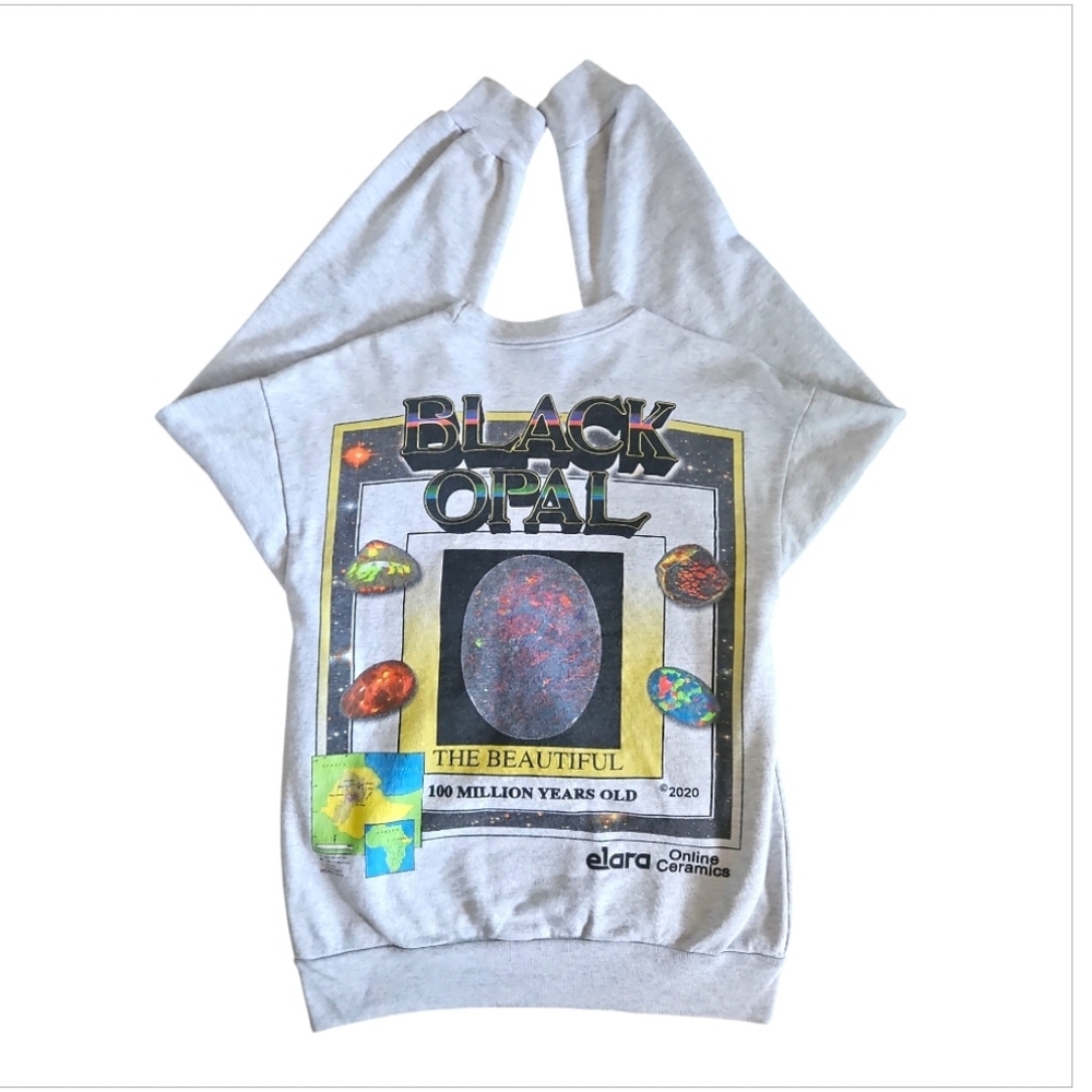 ONLINE CERAMICS | ELARA Uncut Gems Black Opal Sweatshirt in Size Small
